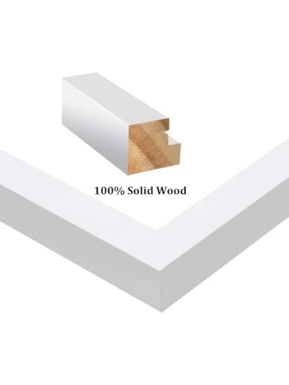 Set of 4 Solid Wood Picture Frames for 5x7 & 6x8 Photos - Tabletop & Wall Mount